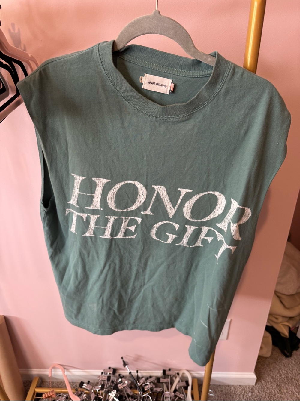 Men’s Honor The Gift Green Muscle Tank